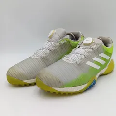 adidas アディダス CODECHAOS BOA コードカオスボア ロウ ゴルフシューズ メンズ グレー/ホワイト/イエローグリーン 灰色/白/黄緑 27cm C-9-3