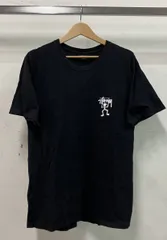 STUSSY ステューシー 半袖Tシャツ 両面プリント シャドーマン サイズM ブラック メキシコ製 綿100%