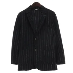 クーン KOON ストライプ ニット ジャケット ネイビー 46