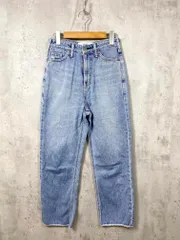 SOMETHING サムシング PAGEBOY ページボーイ SPB003 ストレート ジーンズ ハイウエスト デニムパンツ sizeM/青 ■■レディース