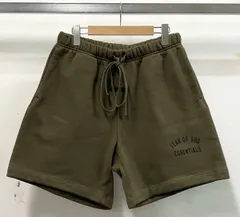ESSENTIALS エッセンシャルズ FEAR OF GOD フィアオブゴッド その他ショートパンツ サイズS  スウェット 裏起毛 ラバー カーキ オリーブ