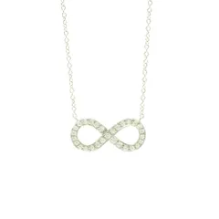 ティファニー(Tiffany) プラチナ ダイヤモンド メンズ,レディース ファッション ペンダントネックレス (シルバー) インフィニティ ダイヤモンド  ネックレス