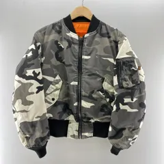 【中古】ALPHA 90sUSA製 MA-1 フライトジャケット アーバンカモフラージュ グレー S △ポケット・アーム汚れ アルファ[24]
