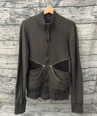 MARITHE FRANCOIS GIRBAUD ジップアップ スウェットジャケット ブラウン size:M 日本製