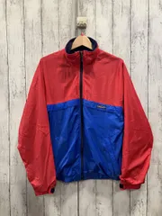patagonia パタゴニア ブルゾン ジップアップ  リップストップ ツートン レッド ブルー 80s 90s 三角タグ YKK 首回りフリース生地