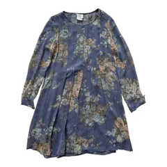  laura ashley ローラアシュレイ 花柄シフォンワンピース ブラウス レディース UK8【Z1806】