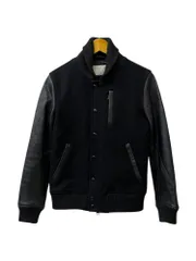 URBAN RESEARCH (アーバンリサーチ) メルトンラムレザースタジャン ウール U152-17H001 M ブラック メンズ/025