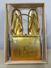 P/和装　草履バッグセット  ゴールド