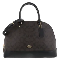 COACH コーチ 2WAY シグネチャー ショルダーバッグ トートバッグ F27584 レディース レザー ブラック ブラウン 中古