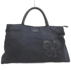 イビサ IBIZA ナイロン ハンドバッグ パッチ ブラック ■FF