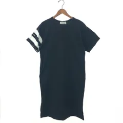 ZUCCa ズッカ 半袖ワンピース サイズ:M サイドスリット/ロゴ   コットン100％ ブラック レディース / 240001188588