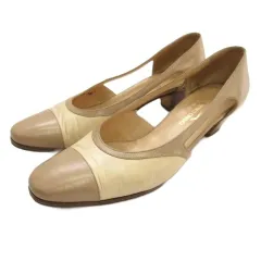 タニノクリスチー TANINO CRISCI パンプス ラウンドトゥ 切替 36 ベージュ系 251021E 靴