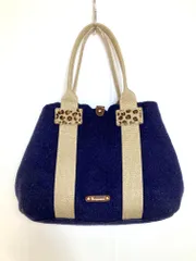 TOPKAPI トプカピ 定価16500円 イタリアンフェルト ラメテープコンビ トート バッグ 紺 ■■レディース