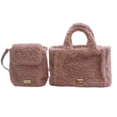 サマンサベガ Samantha Vega ボア ハンド ショルダーバッグ ポーチ  2点セット ピンク ■FF