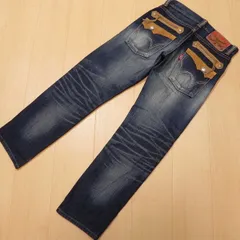 (348★ 日本製 EDWIN エドウィン 483XVS W30【ユーズド加工】ウエスタン コンチョ付き デニムパンツ ジーンズ 古着