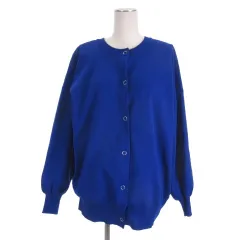 ディスコート Discoat カーディガン オーバー ニット 長袖 F ブルー ■FF