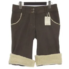 フィラ FILA GOLF タグ付き ハーフパンツ ショート 裾ボア ゴルフ ウエア ブラウン L ■FF