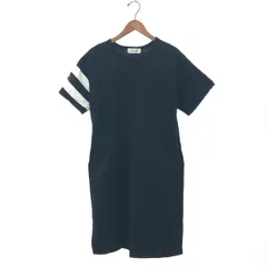 ZUCCa ズッカ 半袖ワンピース サイズ:M サイドスリット/ロゴ   コットン100％ ブラック レディース / 240001188589