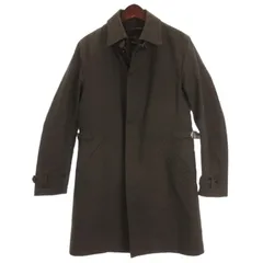 メンズビギ MEN'S BIGI 千鳥格子柄 ロング コート 中綿インナー付き ブラウン 3