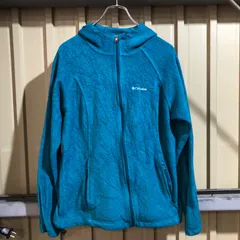 1911 Columbia フリースジップアップパーカー ブルー L コロンビア フリースジャケット ワンポイント 刺繍ロゴ フルジップ 古着卸 アメリカ仕入