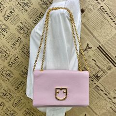 フルラ ショルダー チェーンバッグ ピンク 旅行 スマホ ポシェットGB117