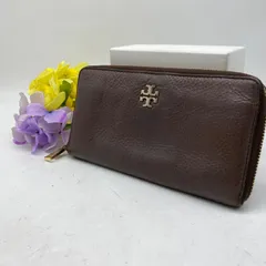 トリーバーチ 長財布ラウンド 革 茶 カード 札入れ 小銭 GB163