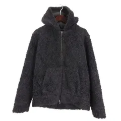 ビームスハート BEAMS HEART ボア ジャケット ジップアップ パーカー M チャコールグレー ■FF