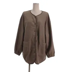 無印良品 良品計画 なめらかフリース カーデガン 長袖 XL ブラウン