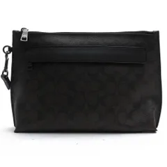 コーチ／COACH バッグ セカンドバッグ クラッチバッグ 鞄 メンズ 男性 男性用 PVC レザー 革 ダークブラウン 茶 ブラウン  F29508 Carryall Pouch In Signature Canvas キャリーオール ポーチ シグネチャーキ