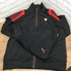 2167 PUMA プーマ Ferrari フェラーリ フルジップ ジャージ セットアップ サイズXL ブラック ポリエステル