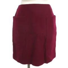 イエナ IENA タイトスカート ミニ ウール混 ボルドー 38 ■TC