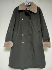 オーバーサイズ 裏ファー ダブル ロングコート (F) - 実寸参考