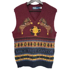 【POLO BY RALPH LAUREN】 WOOL KNIT VEST ポロ ラルフローレン ウール ベスト