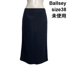 ◆ 未使用 ボールジィ Ballsey ドライダブルクロス  Iラインスカート ロング丈 セミタイト ダークネイビー 38 M 9号 レディース S6B359