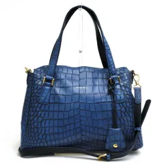 レザージュエルズ／LEATHER JEWELS バッグ トートバッグ 鞄 ハンドバッグ レディース 女性 女性用レザー 革 本革 ブルー 青  17M17 MERIDIANA メルディアナ 2WAY ショルダーバッグ クロコ型押し