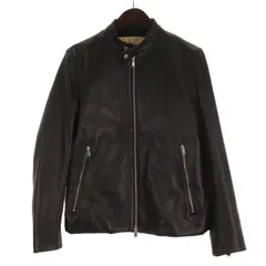 ナノユニバース nano universe シングル ライダースジャケット レザー ブラック S