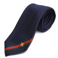 グッチ／GUCCI ネクタイ メンズ 男性 男性用シルク ネイビー 紺  456510 4E002 ジャガード織り