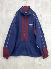 umbro アンブロ GKL-73150-B ×ADAM ET ROPE アダム エ ロペ ロゴエンブロイダリー ナイロン トラック ジャケット sizeXL/ネイビー/バーガンディ ■■◎メンズ