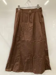 ピB312⚫︎terawear emu⚫︎テラウェア エミュ⚫︎フレアスカート⚫︎ロング⚫︎綿混⚫︎レディース⚫︎size⚫︎M⚫︎茶