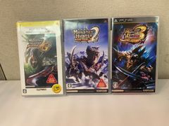 [중고] PSP 소프트 3 개 세트 (몬스터 헌터 휴대용 2nd G · 몬스터 헌터 휴대용 2nd · 몬스터 헌터 휴대용 3rd)