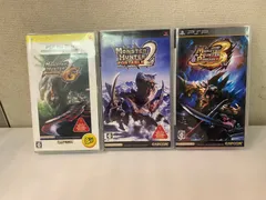 【中古】PSPソフト3本セット　（モンスターハンターポータブル2nd G・モンスターハンターポータブル2nd・モンスターハンターポータブル 3rd）