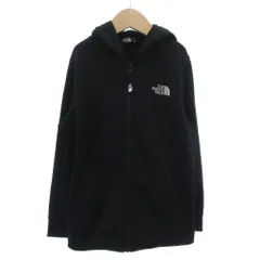 ザノースフェイス THE NORTH FACE 美品 Square Logo Full Zip  スウェットジップパーカ 130 黒 ブラック NTJ61921 /IU