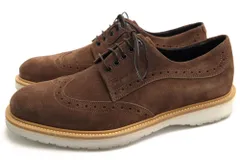 フェラガモ／Salvatore Ferragamo シューズ ビジネスシューズ 靴 ビジネス メンズ 男性 男性用 スエード スウェード レザー 革 本革 ダークブラウン 茶 ブラウン  Concorde コンコルド エキストラライトソール ウイングチップ