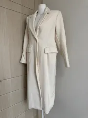 新品) アイボリー ワンボタン ロング コート