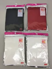 ユニクロ UNIQLO ヒートテック タートルネックT L 長袖 ブラック レッド ホワイト 4点まとめ売り レディース 未使用 2602LS184