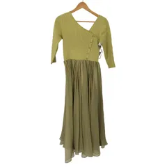 リリーブラウン Lily Brown ニット布帛ドッキングワンピース レディース ONE SIZE 