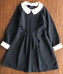 美品　キャサリンコテージ　紺　フォーマルワンピース　卒園　入学　130cm 双子ちゃん