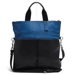コーチ／COACH バッグ トートバッグ 鞄 ハンドバッグ メンズ 男性 男性用 レザー 革 本革 ブルー 青  F71722 FOLDOVER TOTE IN SMOOTH LEATHER サリバン スムースレザーフォルドオーバー A4サイズ収納可 2WAY