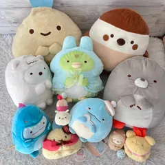 すみっコぐらし ぬいぐるみ 大量まとめ売り 一番くじ とかげとにせつむり タグあり多数 11点セット 11