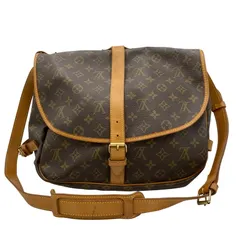 【中古品】LOUIS VUITTON ルイ・ヴィトン M42254 モノグラム ソミュール35 バッグ カバン 鞄 【179-260220-cs-05-izu】
